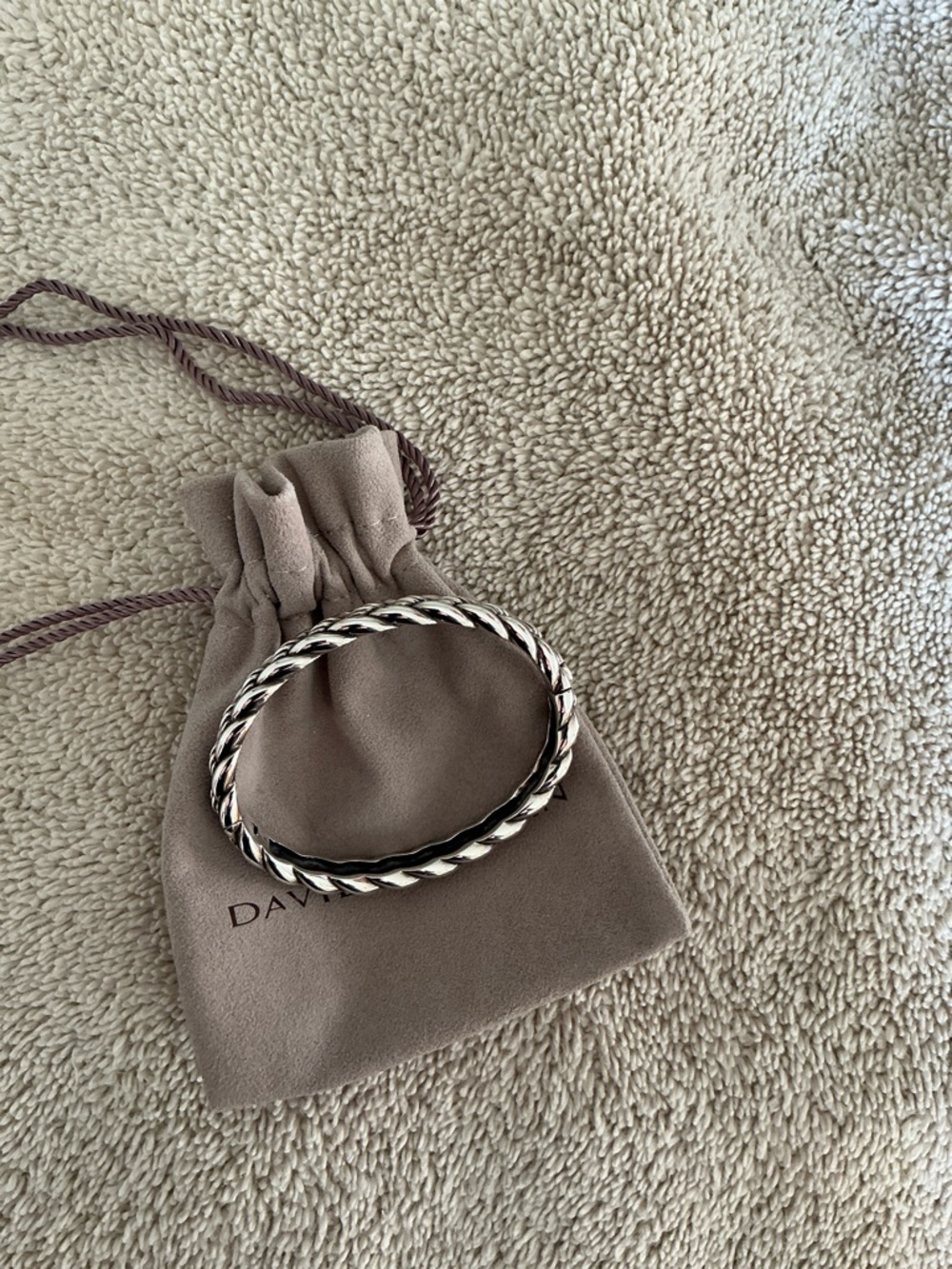 David Yurman Silver Woven Cable Bracelet - Picture 4 of 7